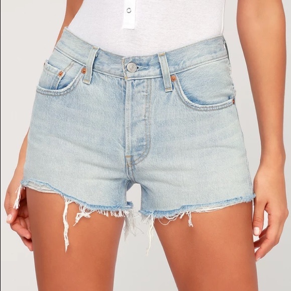 Levi's Pants - Levi’s 501 Light Wash Denim Button Fly Shorts